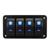 Panneau de commutateur à bascule universel 4 gang LED IP65 étanche pour bateau de plaisance 12V-24V RV