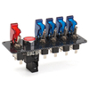 Panneau de commutateur dallumage de voiture de course 12V avec 4 boutons de commutateur à bascule bleu + 1 rouge LE