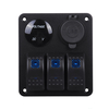 Panneau de commutation 3 gangs double USB voiture bateau marin LED prise de courant 12 / 24V étanche