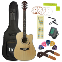 Panneau en épicéa IRIN 41 pouces avec coins à motifs Guitare acoustique