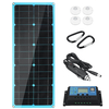 Panneau solaire 18V 30W Dual DC,  Chargeur solaire flexible monocristallin USB avec contrôleur solaire 10A
