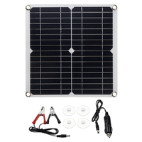Panneau solaire 20W Batterie chargeur Kit dénergie solaire monocristallin à taux de Conversion élevé avec contrôleu