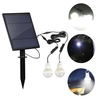Panneau solaire 2pcs LED Kit ampoule Capteur de lumière étanche Camping en plein air Tente de pêche