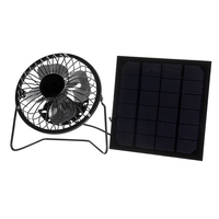 Panneau solaire portable 5W + kit de ventilateur de refroidissement de 4 pouces avec port USB pour la maison en plein ai