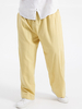 Pantalon à cordon en coton de couleur unie pour hommes de grande taille avec poche