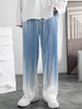Pantalon ample à rayures tie-dye dégradé de couleur pour hommes
