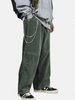 Pantalon ample en velours côtelé pour hommes avec cordon de serrage et poches multiples