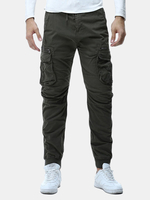 Pantalon cargo à poches élastiques pour hommes