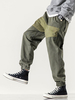 Pantalon cargo à taille élastique avec cordon de serrage pour hommes 100% coton avec poche