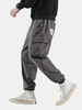 Pantalon cargo à taille élastique pour hommes avec poche latérale à cordon de serrage