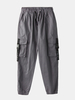 Pantalon cargo élastique à la cheville en coton pour homme avec poche à boucle