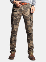 Pantalon cargo pour hommes - Multi-poches en plein air Pantalon cargo cargo style camo