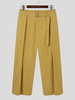 Pantalon décontracté à jambe large et ceinture ample pour hommes