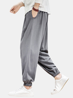 Pantalon décontracté à la cheville élastique avec cordon de serrage pour hommes avec poche