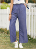 Pantalon décontracté à rayures verticales pour femmes