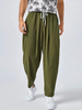 Pantalon décontracté à taille élastique avec cordon de serrage pour hommes