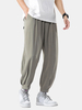 Pantalon décontracté à taille élastique pour homme