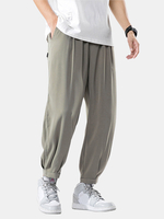 Pantalon décontracté à taille élastique pour homme