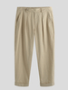 Pantalon décontracté confortable en coton de couleur unie pour homme