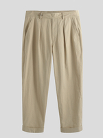 Pantalon décontracté confortable en coton de couleur unie pour homme