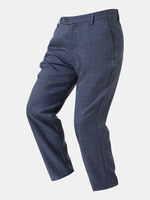 Pantalon décontracté de bureau conçu avec boucle à motif de treillis pour hommes