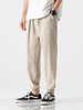 Pantalon décontracté de couleur unie en coton de coton pour hommes