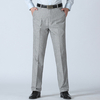Pantalon décontracté en lin respirant dété pour hommes Pantalon droit décontracté en vrac en couleur unie pour homm