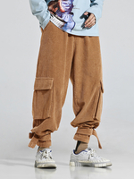 Pantalon décontracté en velours côtelé vintage pour homme