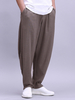 Pantalon décontracté léger à jambe large en coton respirant pour hommes Yoga