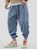 Pantalon décontracté épais en velours côtelé vintage pour homme