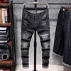 Pantalon décontracté pour homme noir gris stretch slim