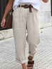 Pantalon décontracté simple de couleur unie pour femmes