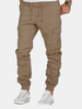 Pantalon décontracté slim de couleur unie à taille élastique pour hommes