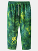 Pantalon Décontracté Tie Dye Corduroy Corduroy Drawstring Pocket