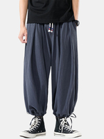 Pantalon de Bloomers de poignets de ficelle lâche de cordon de couleur unie pour hommes avec la poche