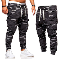 Pantalon de camouflage pour hommes coton décontracté respirant confortable pantalon à cordon de serrage en plein air ran