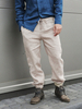 Pantalon de cheville élastique décontracté à cordon de serrage pour homme 100% coton