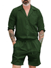 Pantalon de combinaison court de couleur unie pour homme