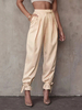 Pantalon de costume élégant à taille haute pour femmes,  poches à la cheville,  sarouel