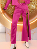 Pantalon de jambe asymétrique à découpe asymétrique en satin uni pour hommes