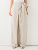 Pantalon de jambe large décontracté"idien pour femmes avec poche à glissière latérale solide