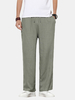 Pantalon de jambe large lâche de cordon de couleur unie des hommes de coton avec la poche