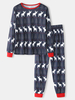 Pantalon de jogging à col rond imprimé élan de Noël pour homme