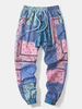 Pantalon de jogging à cordon de serrage à la taille pour hommes