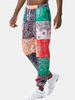 Pantalon de jogging à cordon de serrage Casaul à imprimé cachemire pour homme avec poche