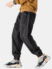 Pantalon de jogging à cordon de serrage pour homme avec grande poche