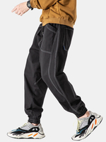 Pantalon de jogging à cordon de serrage pour homme avec grande poche