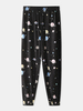 Pantalon de jogging à la maison avec cordon de serrage à la taille élastique pour homme