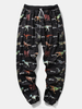 Pantalon de jogging à la taille avec cordon de serrage pour homme
