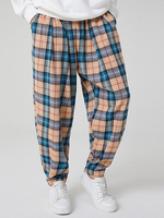 Pantalon de jogging à la taille élastique avec cordon de serrage et bretelles magiques pour homme avec poche